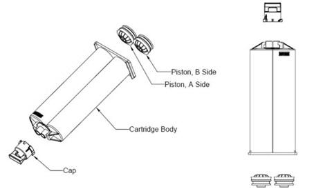 8 sulzer mixpac AA 50ml Series cartridges line